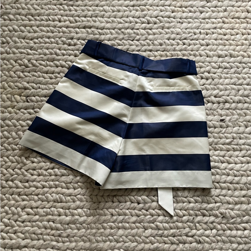 NWT J.Crew Size 4 Satin Striped Shorts - Picture 2 of 4